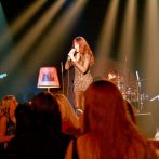 Pamela Falcon performing for New York Nights with her band