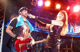 Pamela Falcon sings Happy Birthday to Chris Vega