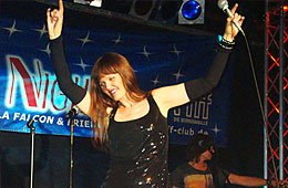 Pamela Falcon onstage for New York Nights