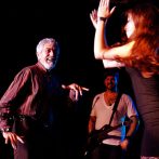 Our friends from Greece… Dad & his daughter Mary… dancing like fire on stage – photo by Manfred Rodewyck