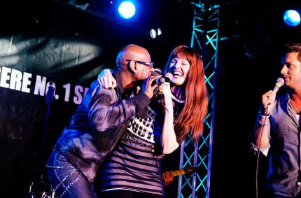 Some good old friends together onstage…Dennis Legree & Sven West