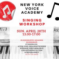 GESANGSWORKSHOP-SINGING WORKSHOP SUNDAY APRIL 28th